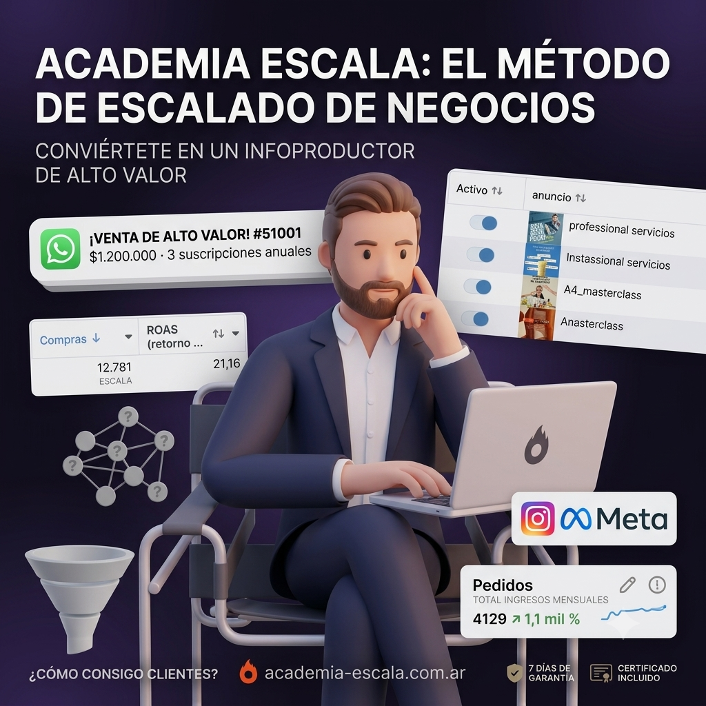 Método Escala: Aprende paso a paso a crear anuncios y gana +1 millon por mes